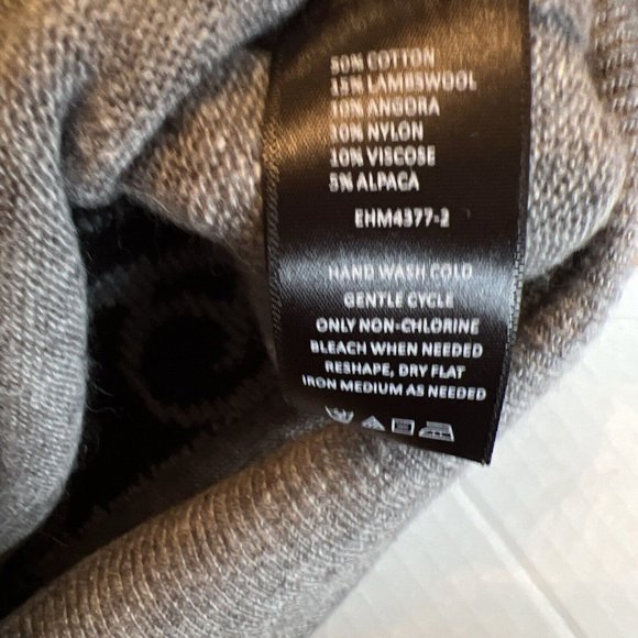 ED HARDY L Hooded Wool Blend Zip Knit Sweater Cardigan DEATH BEFORE DISH… - Picture 7 of 10